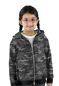 Toddler Triblend Full Zip Camo Hoody