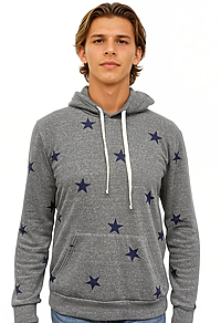 Unisex Triblend Pullover Star Hoody